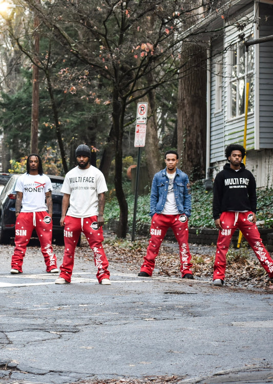 Star Flare sweatpants Red Sin